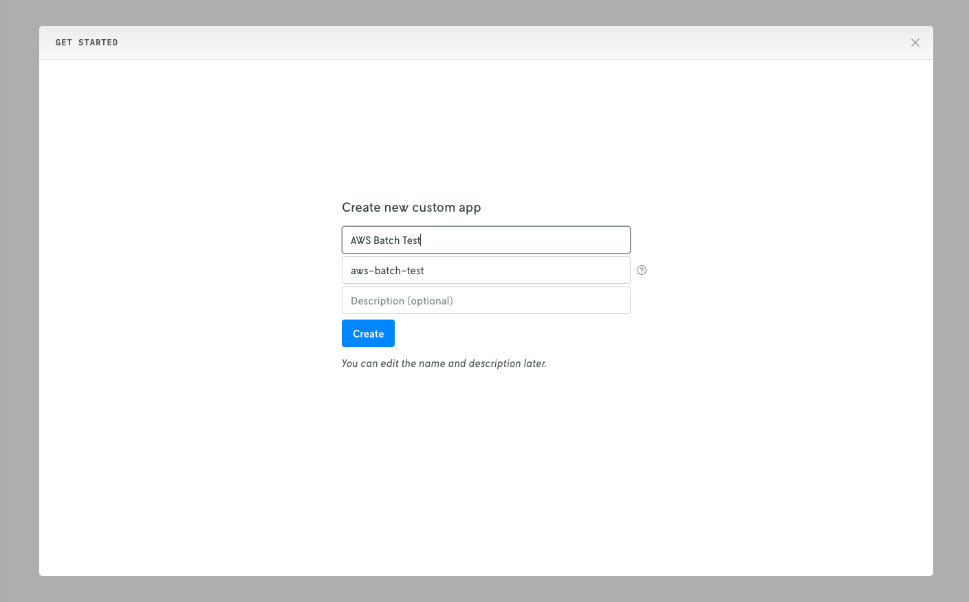 Create new app