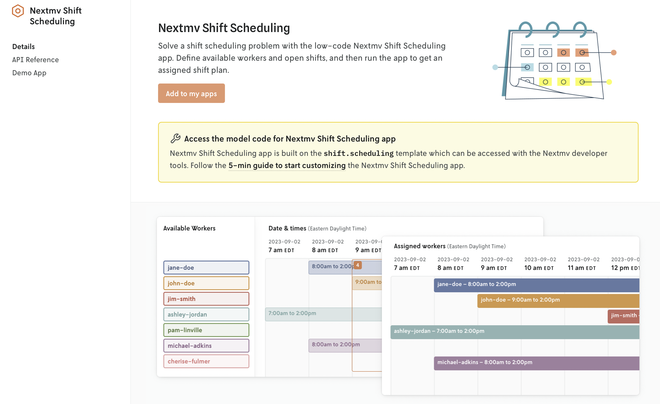 Shift scheduling app